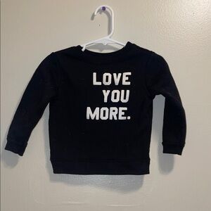 Granimals Children's Black Sweatshirt with 'Love You More' Design